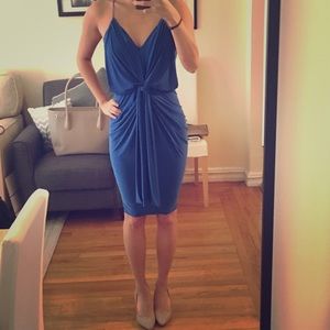 MISA blue jersey dress NWT, size S!